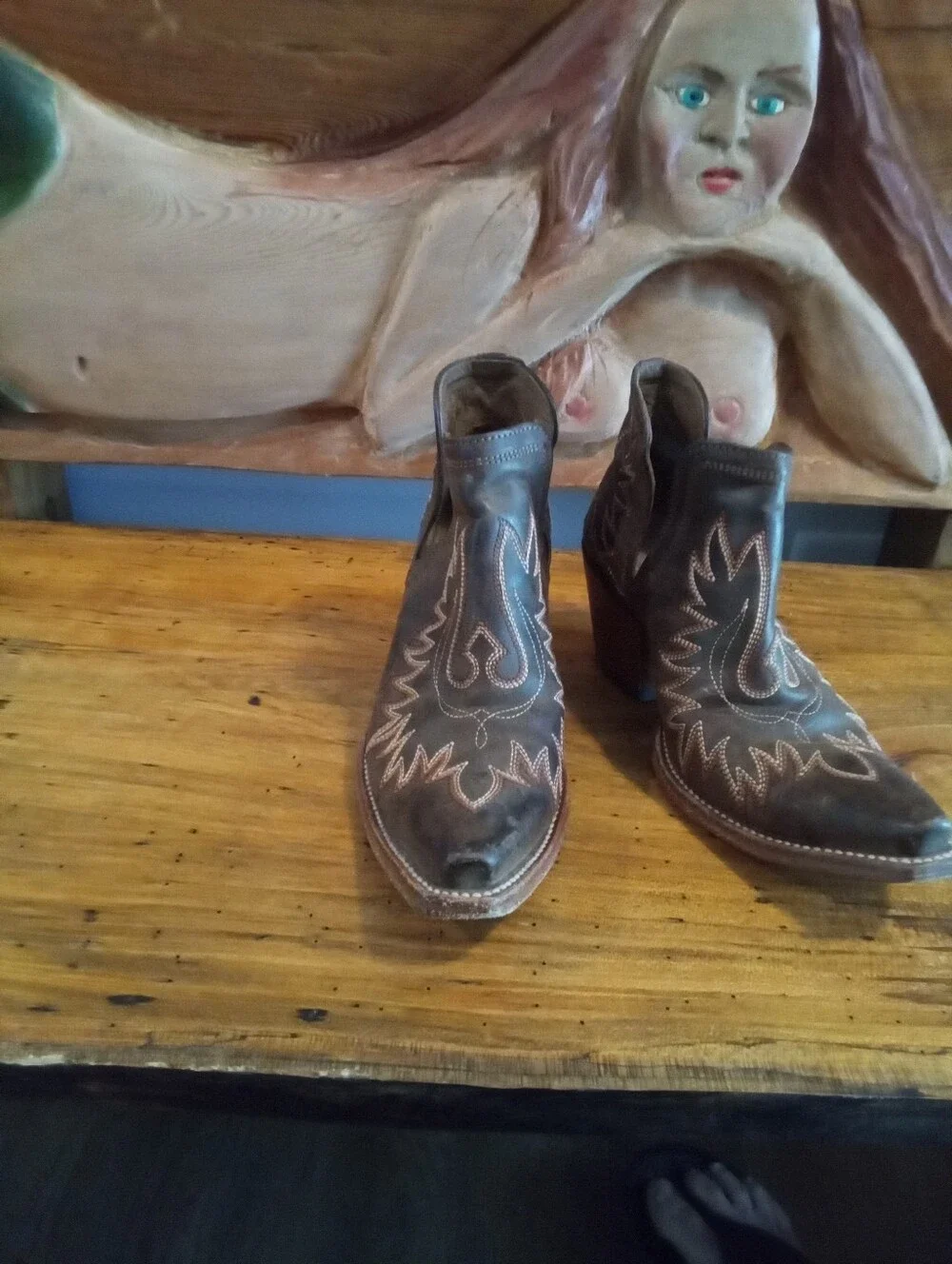 Ariat Dixxon Western Bootie Sz8 10027282 Full Grain Leather Hand Crafted Mexico